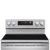 Cuisinière électrique 5 éléments/convection/friture air 6,3 pi³ 30 po de LG (LREL6323S) - Inox