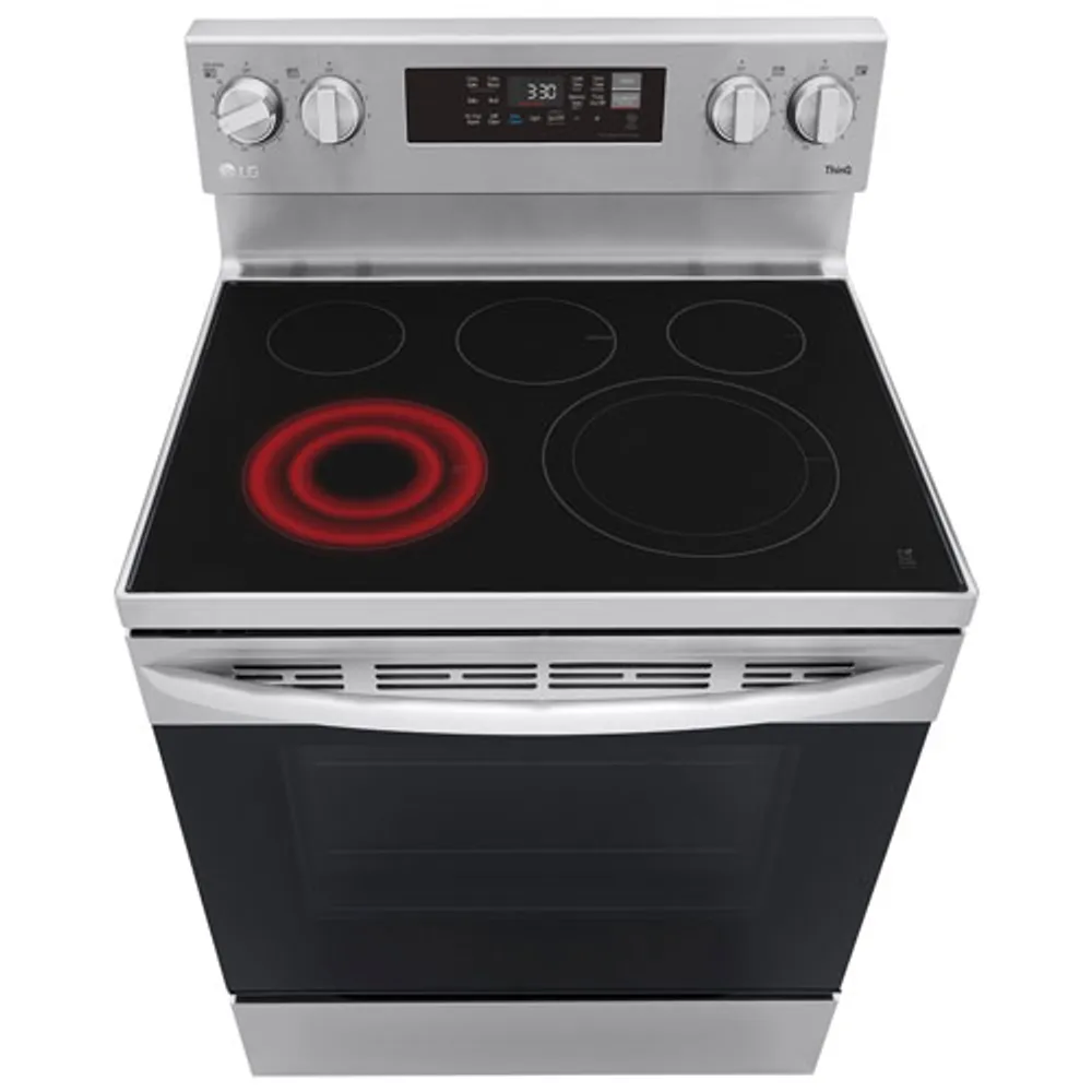 Cuisinière électrique 5 éléments/convection/friture air 6,3 pi³ 30 po de LG (LREL6323S) - Inox