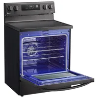 Cuisinière élec. 5 éléments/ventilateur conv./friture air 6,3 pi³ 30 po de LG (LREL6323S)-Inox noir