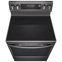 LG 30" 6.3 Cu. Ft. True Convection 5-Element Electric Air Fry Range (LREL6325D) - Black Stainless