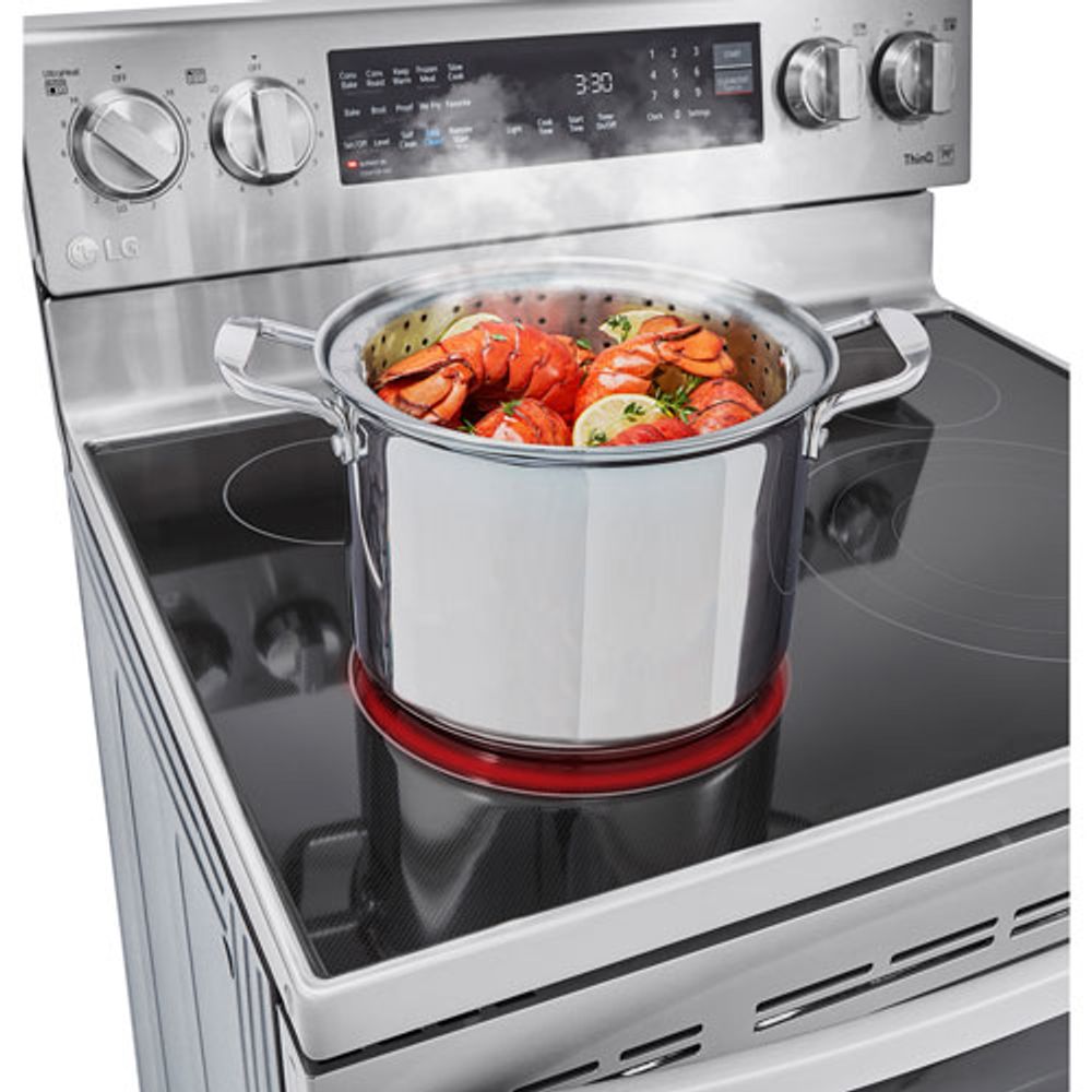 LG 30" 6.3 Cu. Ft. True Convection 5-Element Electric Air Fry Range (LREL6325F) - Stainless Steel