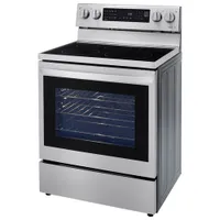 Cuisinière électrique 5 éléments/conv. véritable/friture air 6,3 pi³ 30 po de LG (LREL6325F) - Inox