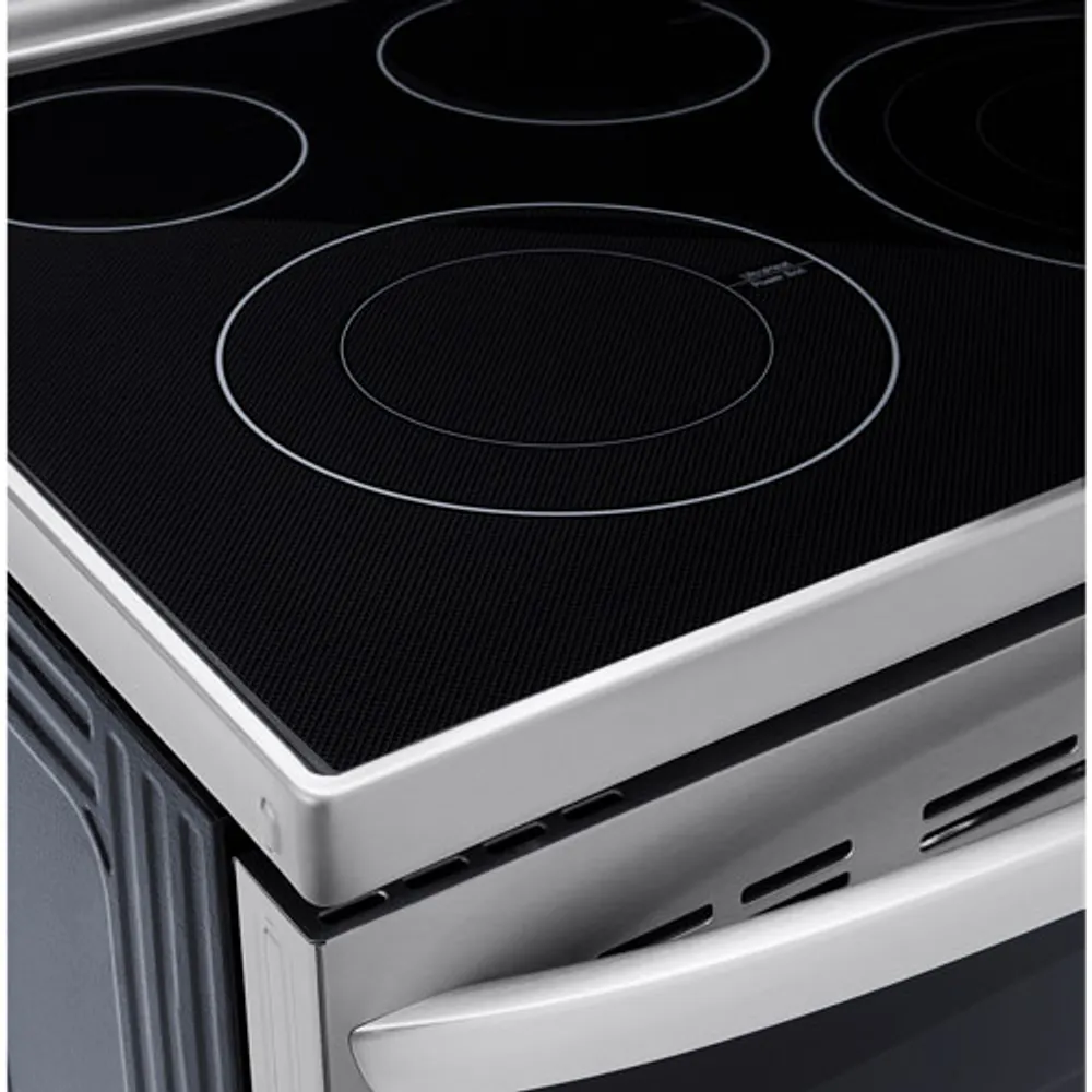 Cuisinière électrique 5 éléments/conv. véritable/friture air 6,3 pi³ 30 po de LG (LREL6325F) - Inox