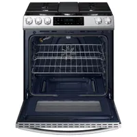 Samsung 30" 6.0 Cu. Ft. Fan Convection 5-Burner Slide-In Gas Range (NX60T8311SS/AA) - Stainless Steel