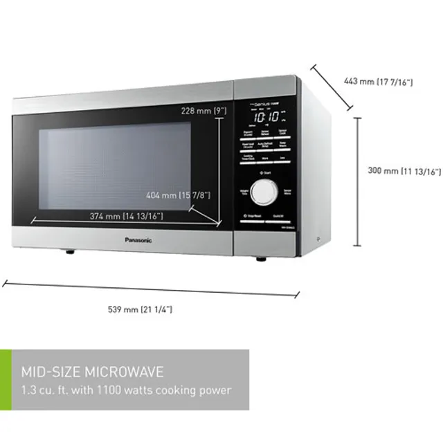 Insignia 1.1 Cu. Ft. Microwave (NS-MW11BS9-C) - Black Stainless Steel -  Only at Best Buy