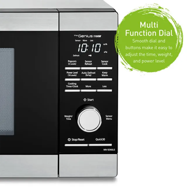 INSIGNIA 1.1 CU. FT. MICROWAVE (BLACK & STAINLESS STEEL) - NS-MW11BS9-C