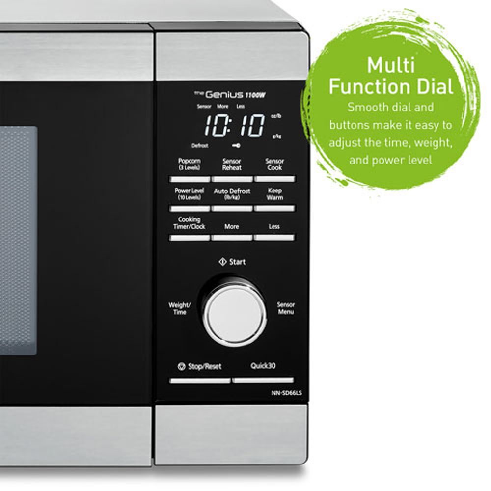 Panasonic Genius 1.3 Cu. Ft. Microwave (NNSD66LS) - Stainless Steel/Black - Only at Best Buy