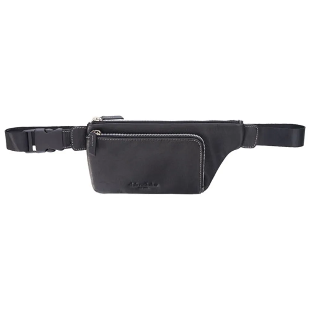 Club Rochelier Genuine Leather Card Holder Waist Bag (CL110WB02) - Black