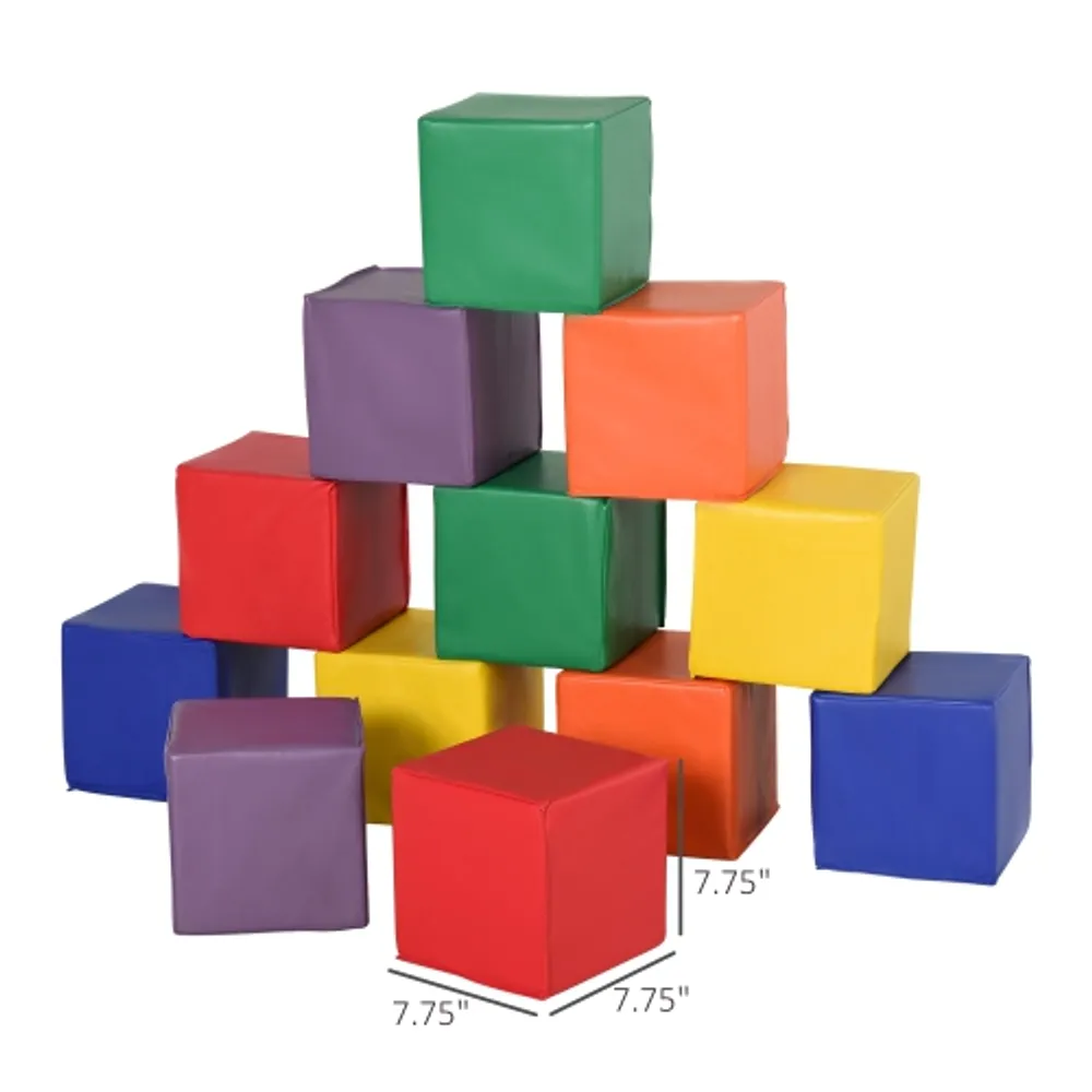 Soozier 12 Piece Foam Blocks, Soft Play Equipment for Kids