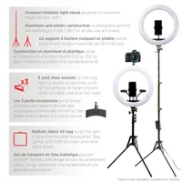 Mobifoto 18" Bi-Colour LED Ring Light Vlog Kit (MOBIRL18)