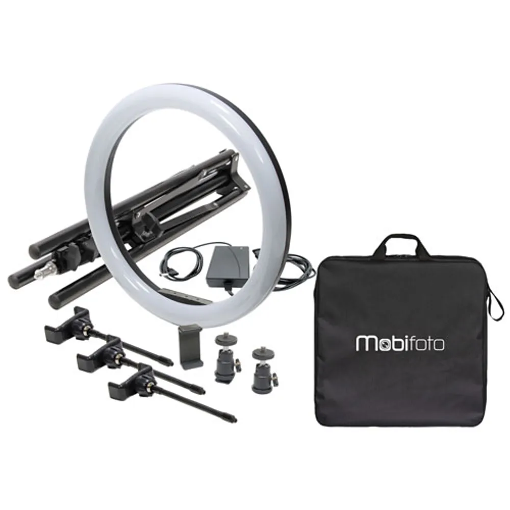 Mobifoto 18" Bi-Colour LED Ring Light Vlog Kit (MOBIRL18)