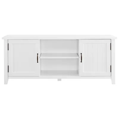 Winmoor Home Grooved Door 64" TV Stand - Solid White