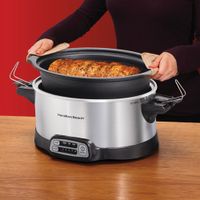 Hamilton Beach Stay or Go Stovetop Sear and Cook Slow Cooker - 6Qt - Stainless Steel