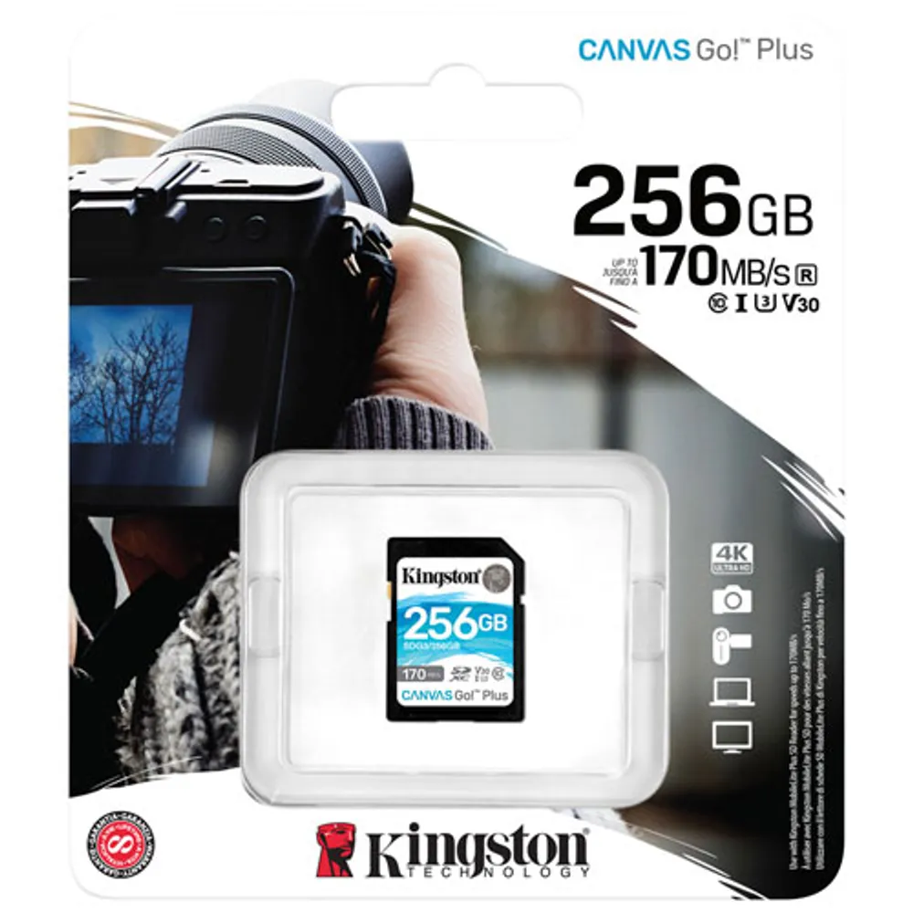 Kingston Canvas Go! Plus 256GB 170MB/s SDXC Memory Card