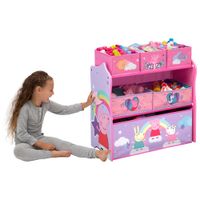 Peppa Pig 6-Bin Toy Organizer - Pink/Purple