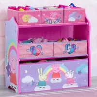 Meuble de rangement de jouets à 6 compartiments Peppa Pig - Rose/Violet