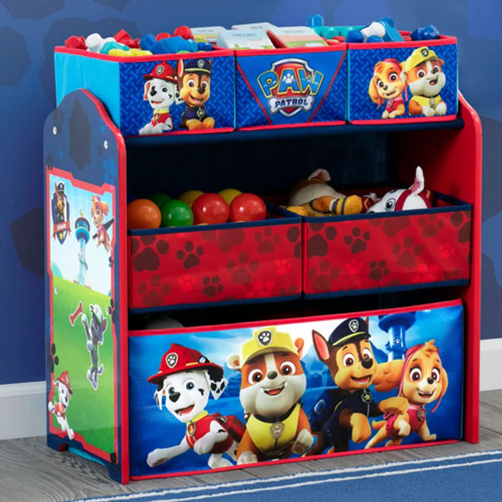 Nick Jr PAW Patrol 6-Bin Toy Organizer - Red/Blue