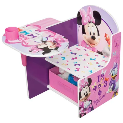 Disney Minnie Mouse Chair Desk with Storage Bin - Pink