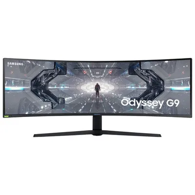 Samsung Odyssey G9 49" DQHD 240Hz 1ms GTG Curved VA LED G-Sync Gaming Monitor (LC49G95TSSNXZA) - White