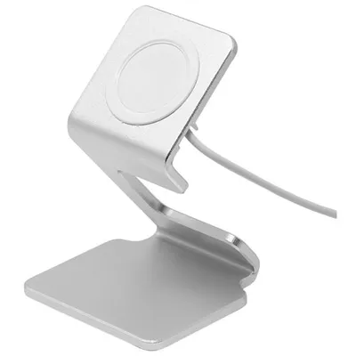 Tek Martin Wireless Charging Stand for Apple Watch (bb.tm.ad2.ss) - White/Silver