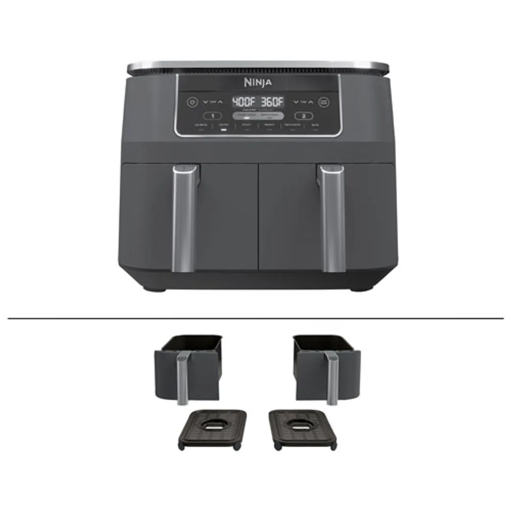 Friteuse à air chaud Dual Zone 6-en-1 Ninja Foodi - 7,57 kg/8 pte - Noir