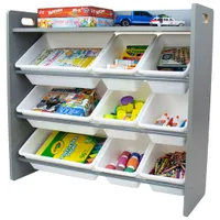 Humble Crew Inspire 9-Bin Toy Organizer - Grey/White