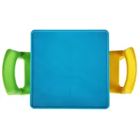 Humble Crew Bold Kids Plastic Table with 2 Chairs - Aqua/Green/Yellow