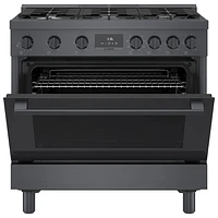 Bosch 36" 3.7 Cu. Ft. True Convection 6-Burner Dual Fuel Range (HDS8645C) - Black Stainless