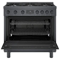 Bosch 36" 3.7 Cu. Ft. True Convection 6-Burner Dual Fuel Range (HDS8645C) - Black Stainless