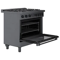 Bosch 36" 3.7 Cu. Ft. True Convection 6-Burner Dual Fuel Range (HDS8645C) - Black Stainless