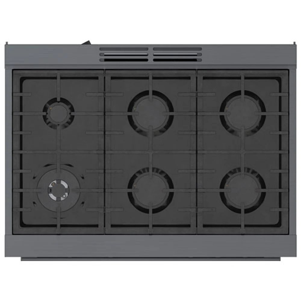 Bosch 36" 3.7 Cu. Ft. True Convection 6-Burner Dual Fuel Range (HDS8645C) - Black Stainless