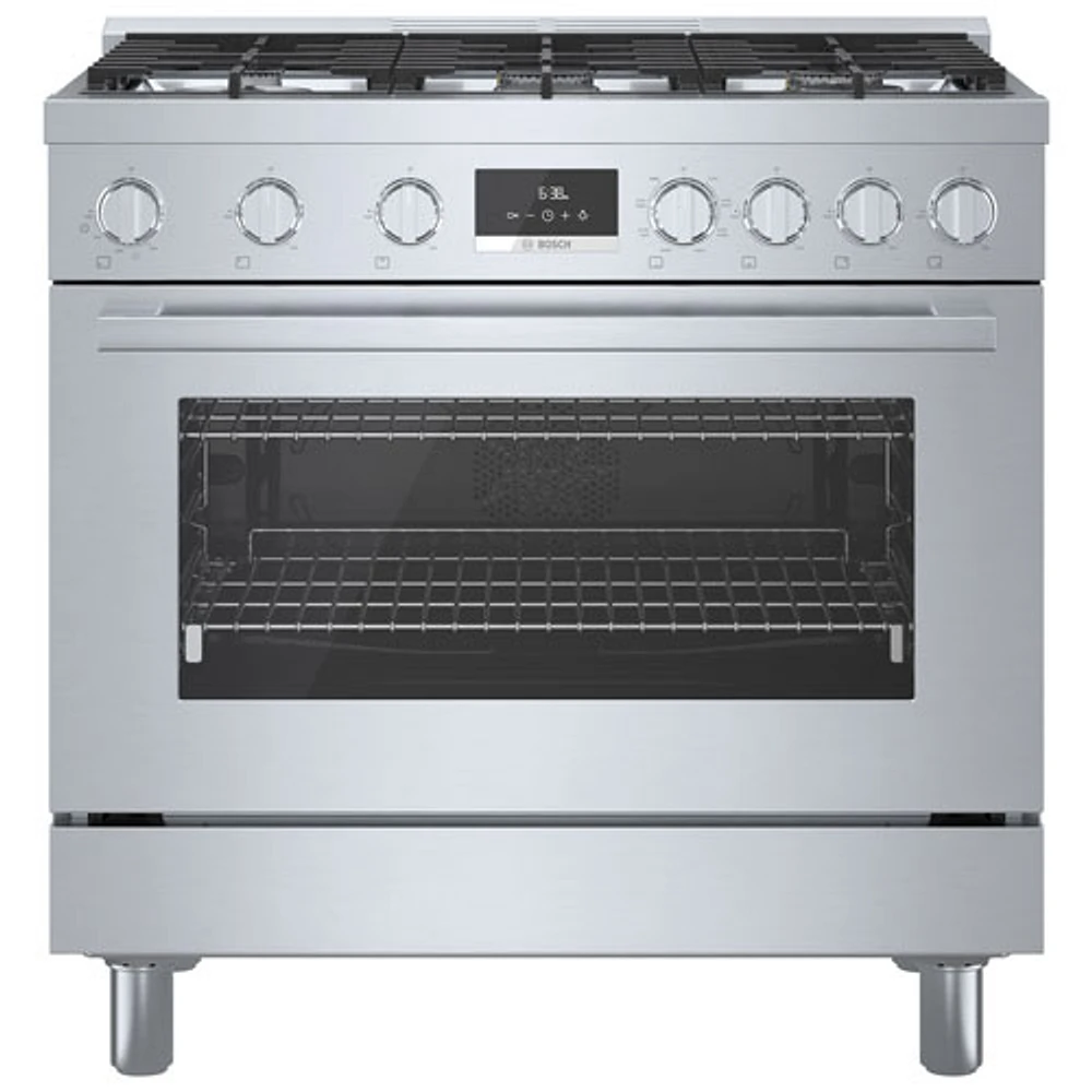 Bosch 36" 3.7 Cu. Ft. True Convection 6-Burner Dual Fuel Range (HDS8655C) - Stainless Steel