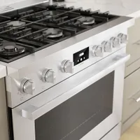 Bosch 36" 3.7 Cu. Ft. True Convection 6-Burner Dual Fuel Range (HDS8655C) - Stainless Steel