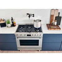 Bosch 36" 3.7 Cu. Ft. True Convection 6-Burner Dual Fuel Range (HDS8655C) - Stainless Steel