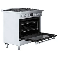 Bosch 36" 3.7 Cu. Ft. True Convection 6-Burner Dual Fuel Range (HDS8655C) - Stainless Steel