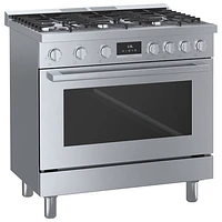 Bosch 36" 3.7 Cu. Ft. True Convection 6-Burner Dual Fuel Range (HDS8655C) - Stainless Steel