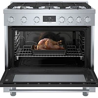 Bosch 36" 3.7 Cu. Ft. True Convection 6-Burner Dual Fuel Range (HDS8655C) - Stainless Steel