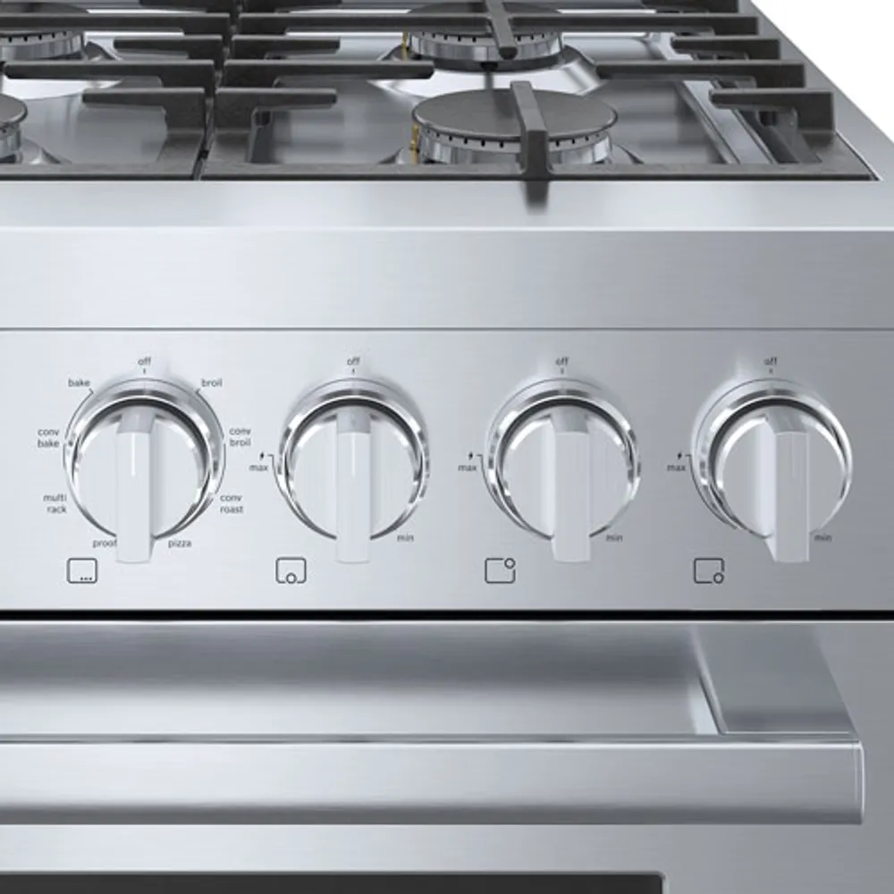 Bosch 36" 3.7 Cu. Ft. True Convection 6-Burner Dual Fuel Range (HDS8655C) - Stainless Steel