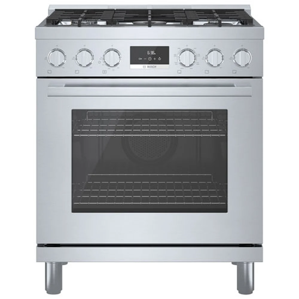 Bosch 30" 4 Cu. Ft. True Convection 5-Burner Dual Fuel Range (HDS8055C) - Stainless Steel