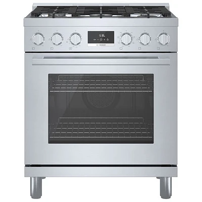 Bosch 30" 4 Cu. Ft. True Convection 5-Burner Dual Fuel Range (HDS8055C) - Stainless Steel