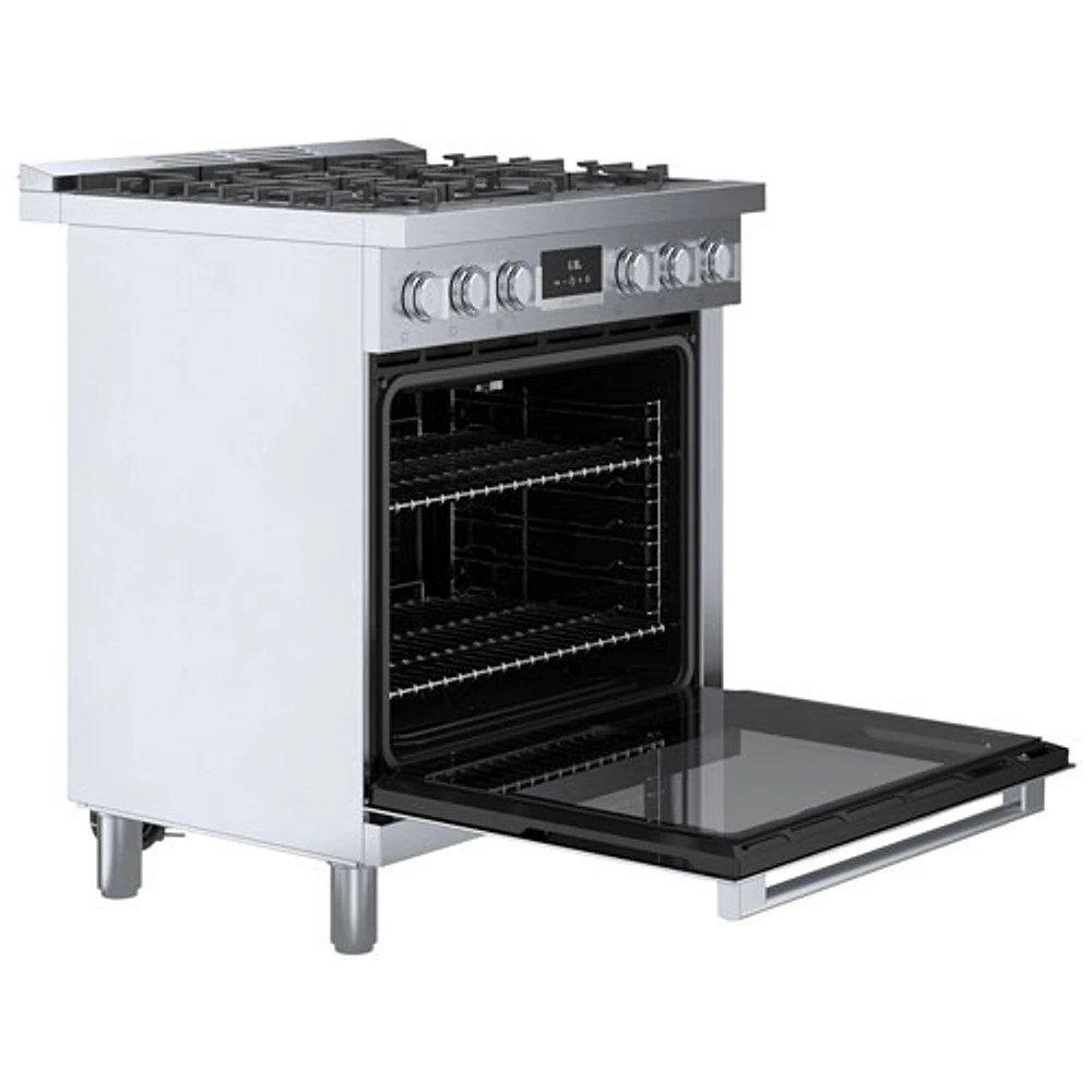 Bosch 30" 4 Cu. Ft. True Convection 5-Burner Dual Fuel Range (HDS8055C) - Stainless Steel