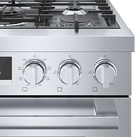 Bosch 30" 4 Cu. Ft. True Convection 5-Burner Dual Fuel Range (HDS8055C) - Stainless Steel