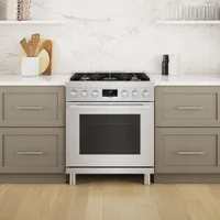 Bosch 30" 4 Cu. Ft. True Convection 5-Burner Dual Fuel Range (HDS8055C) - Stainless Steel