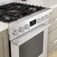 Bosch 30" 4 Cu. Ft. True Convection 5-Burner Dual Fuel Range (HDS8055C) - Stainless Steel