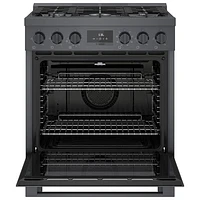 Bosch 30" 4 Cu. Ft. True Convection 5-Burner Dual Fuel Range (HDS8045C) - Black Stainless