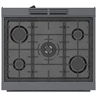 Bosch 30" 4 Cu. Ft. True Convection 5-Burner Dual Fuel Range (HDS8045C) - Black Stainless