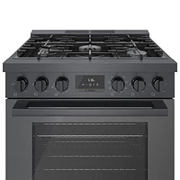 Bosch 30" 4 Cu. Ft. True Convection 5-Burner Dual Fuel Range (HDS8045C) - Black Stainless