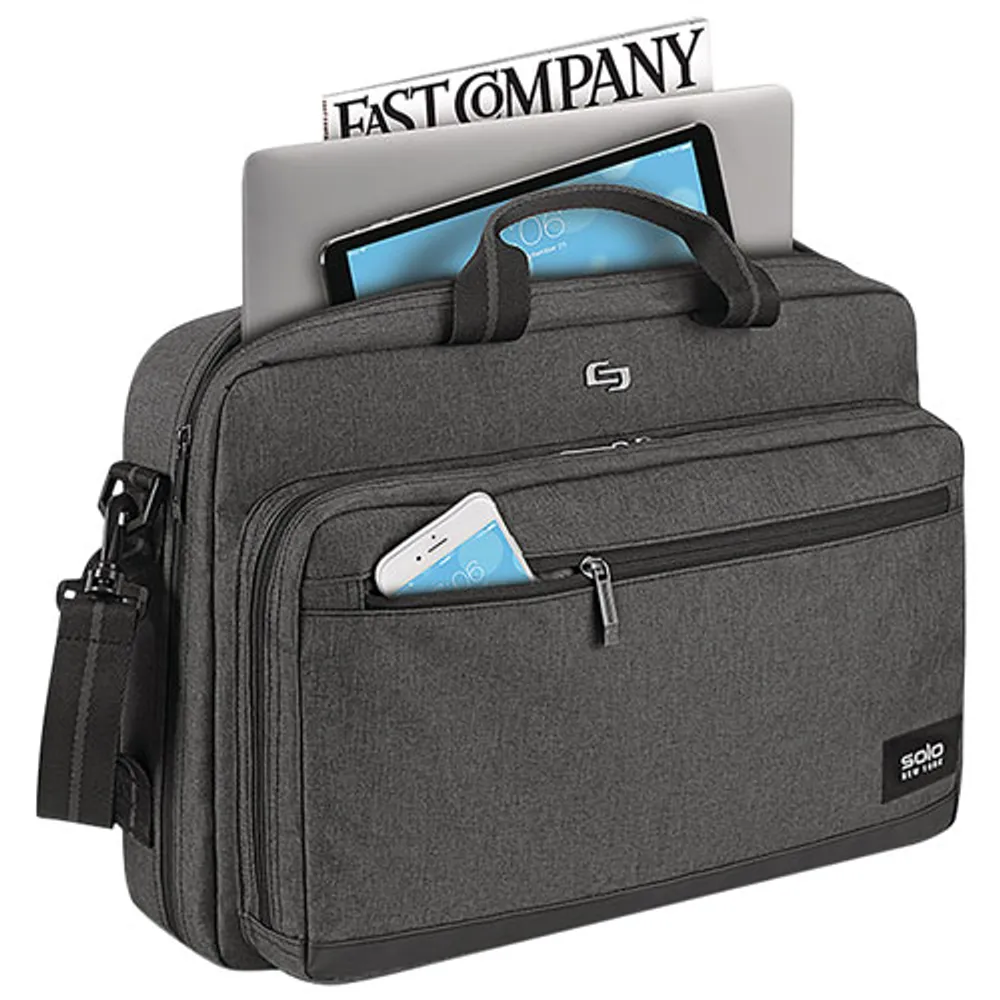 Solo Duane 15.6" Laptop Briefcase - Grey