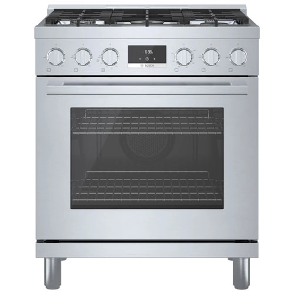 Bosch 30" 3.7 Cu. Ft. True Convection 5-Burner Freestanding Gas Range (HGS8055UC) - Stainless