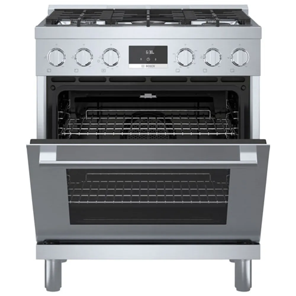 Bosch 30" 3.7 Cu. Ft. True Convection 5-Burner Freestanding Gas Range (HGS8055UC) - Stainless